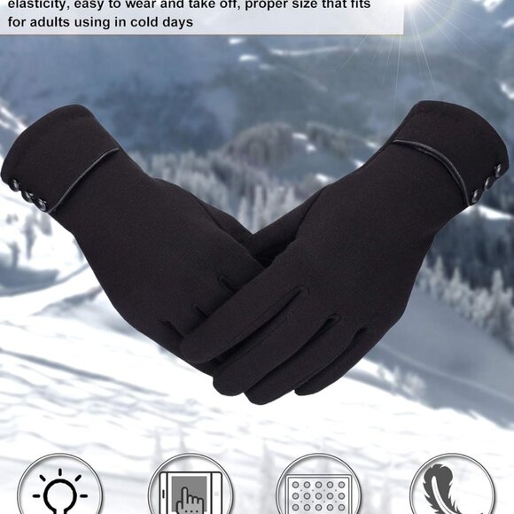 3 Pairs Womens Gloves Winter Touchscreen Texting Phone Windproof Gloves Warm Fle - Picture 3 of 7